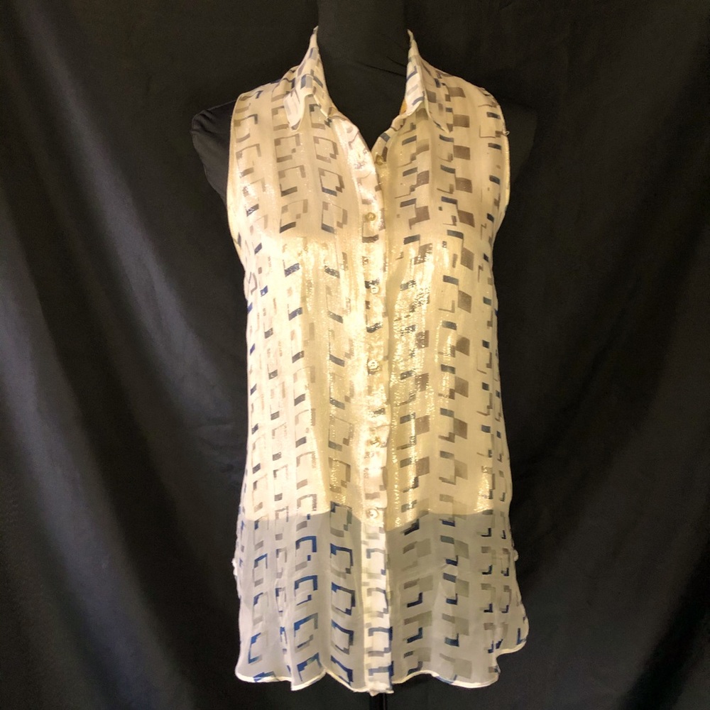 Rozae Nichols sheer sparkly blouse. SZ Small
